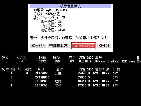 新毛桃MaxDos工具gdisk自定义硬盘分区教程